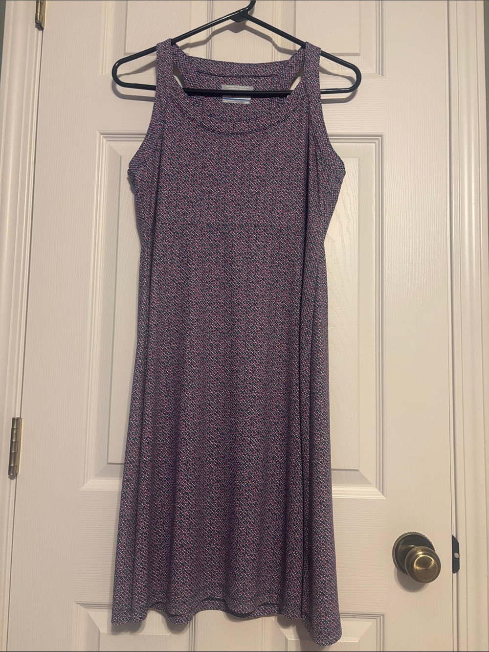 Columbia Purple Patterned Sleeveless Midi Dress